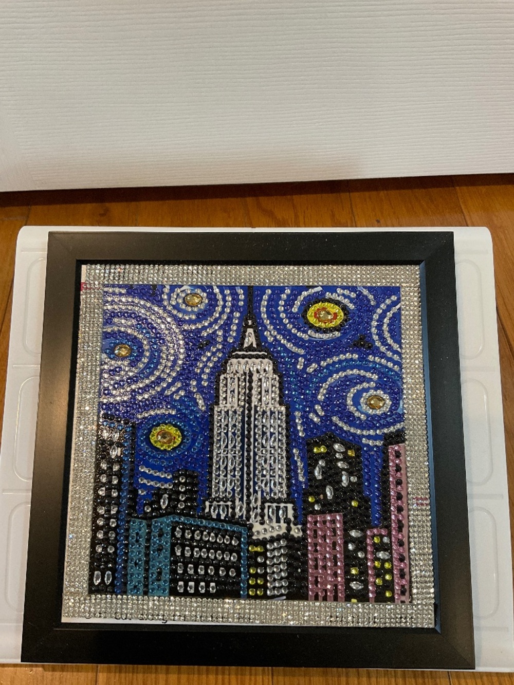 Diamond Art Framed Painting of Empire State Building, 8" x 8"